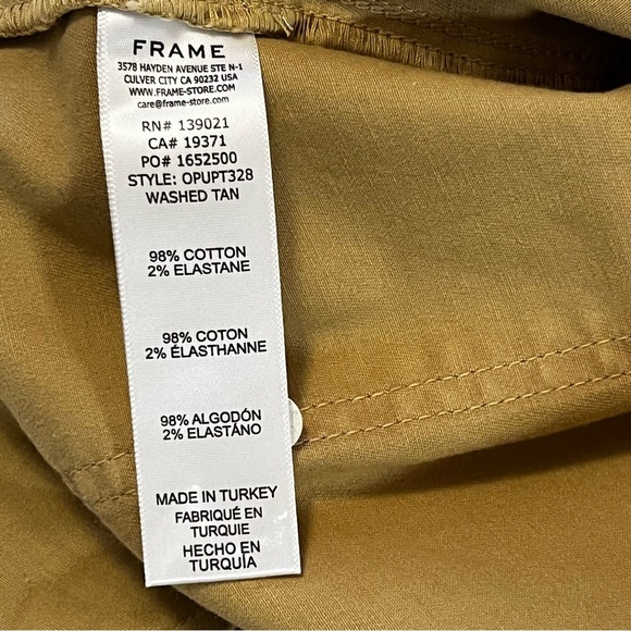 FRAME Oversized Pocket Utility Trousers 16 Neutral Relaxed plus size high rise - Picture 10 of 15